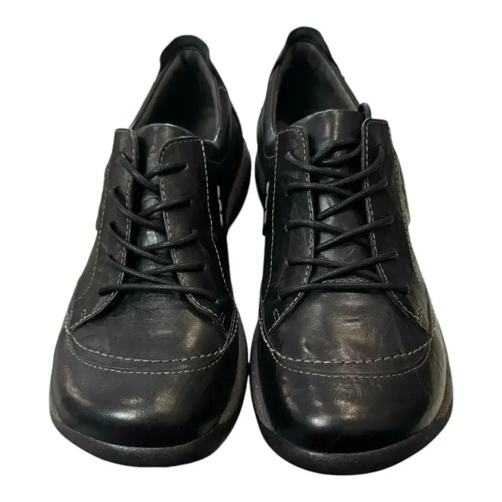 Romika Milla 95 Black Leather Lace Up Women's Loafers Sneakers 6 - 6.5 EU 37
